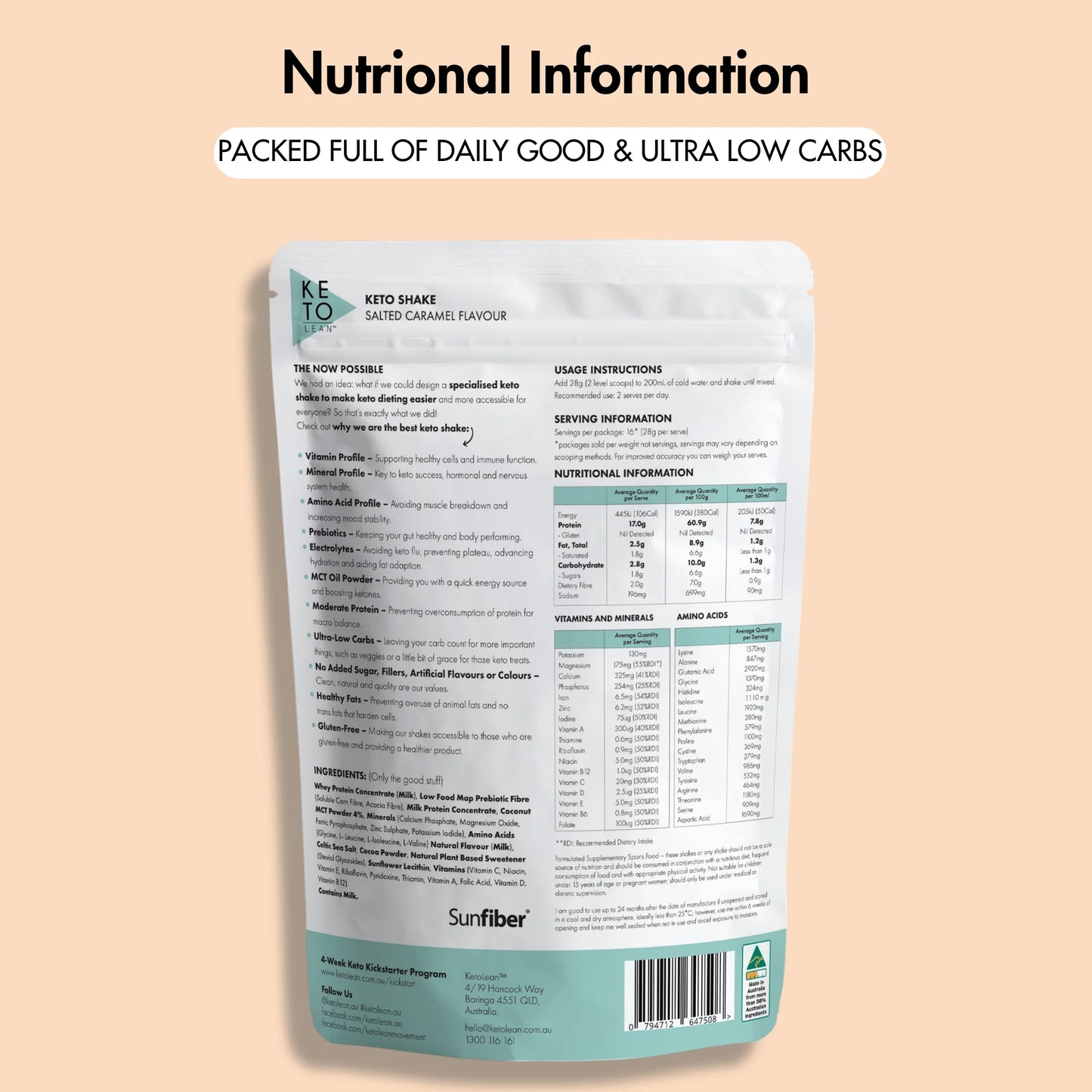 Keto Low Carb Meal Replacement Shake