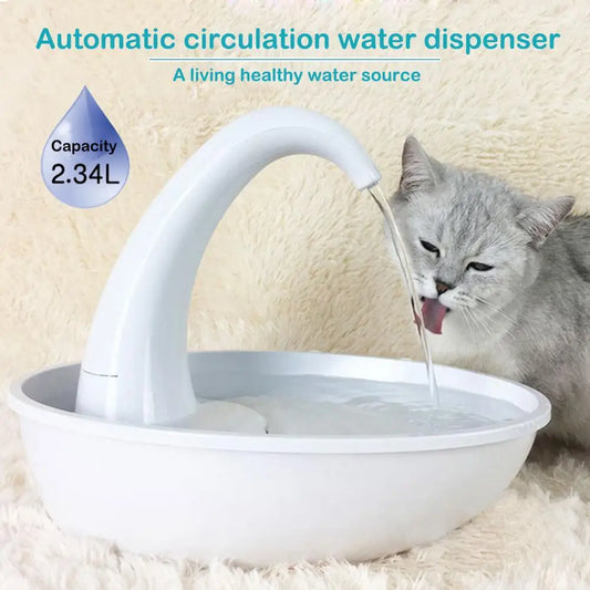 Automatic Swan-Shaped Pet Water Dispenser - Electric Drinking Fountain for Cats and Dogs