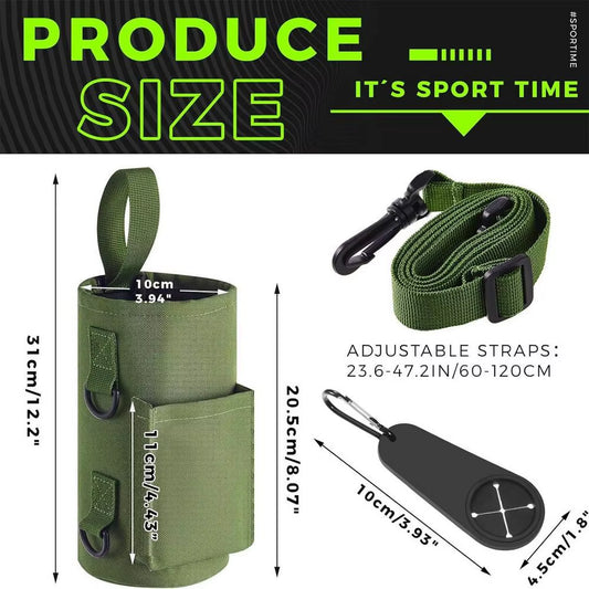 Sleek Magnetic Gym Water Bottle Sling Bag - Non-Slip Portable Carrier for All Your Gym Essentials