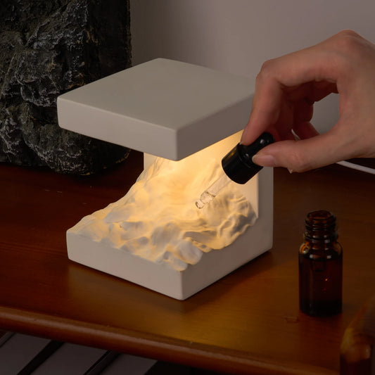 Enchanting Snow Mountain Night Light & Aromatherapy Diffuser Stone