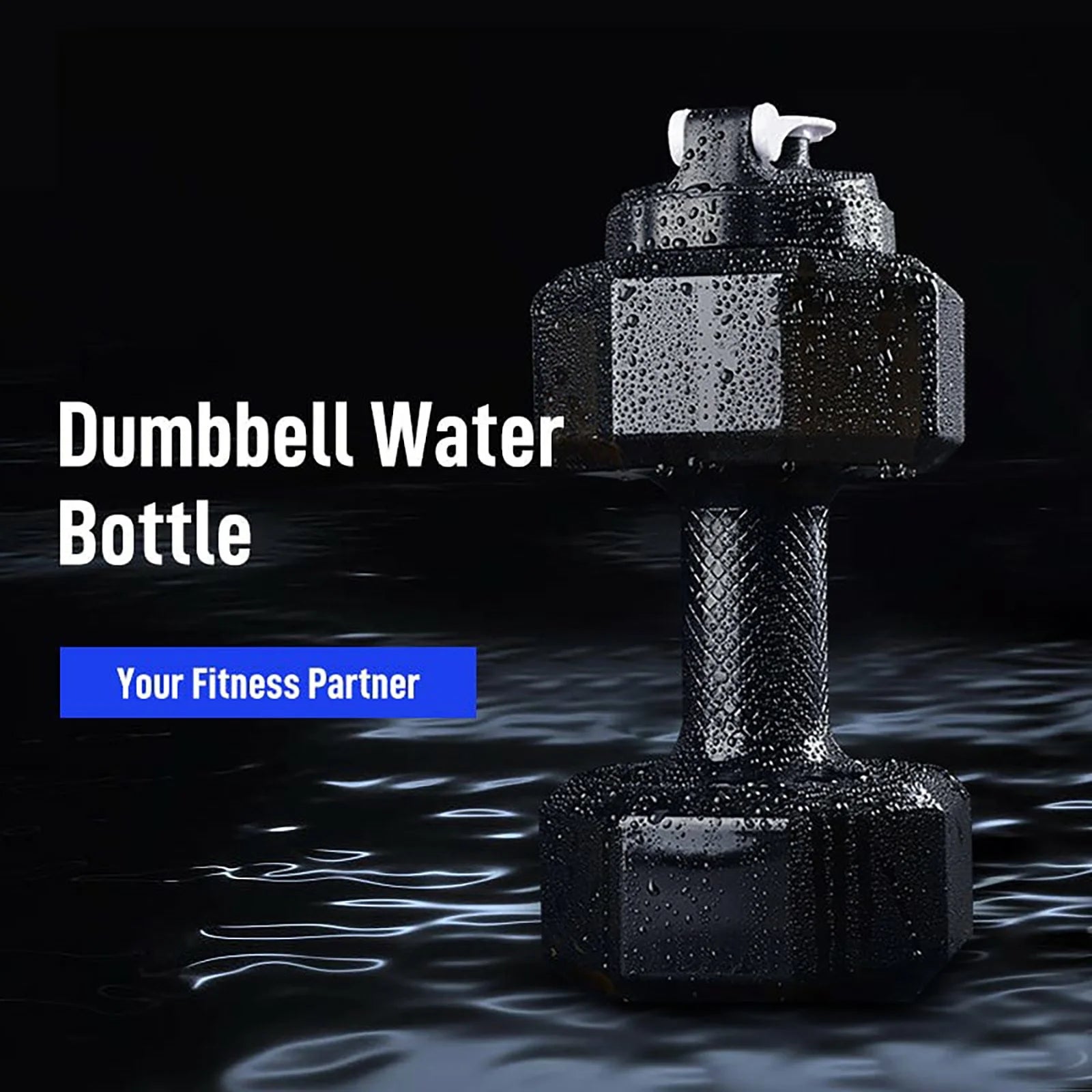 2.2L Dumbbell-Shaped Water Bottle - Large Capacity Sports Kettle for Fitness and Workouts - Portable and Durable Design